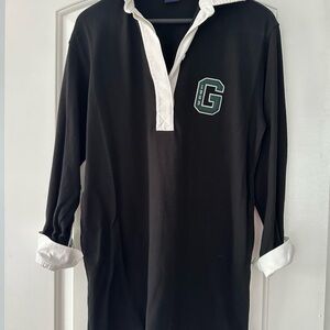 GAP Black and White Rugby Dress with Logo